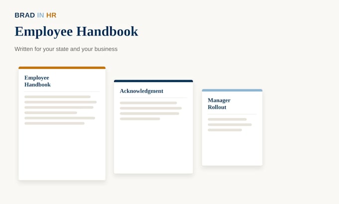 write an employee handbook by state