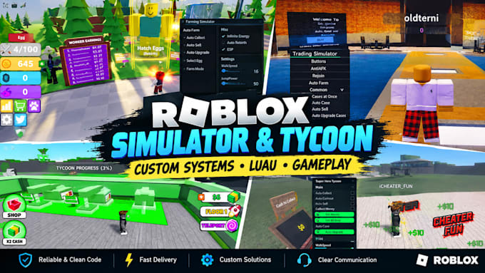 script professional roblox simulator and tycoon system with custom mechanics