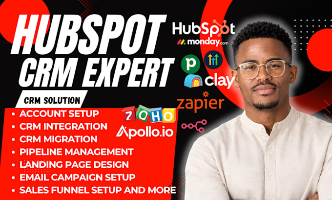 setup hubspot CRM automation zapier integration pipedrive apollo
