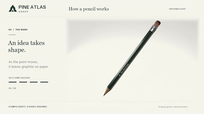 create a clear 3d animation explaining your technical product
