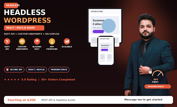 build a headless wordpress site with rest API integration
