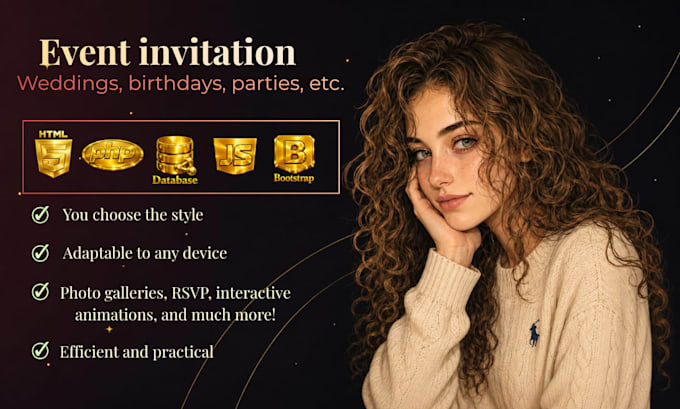 create a custom interactive digital invitation website