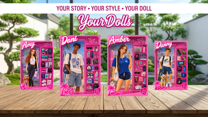 create a custom personalized doll box and ai art