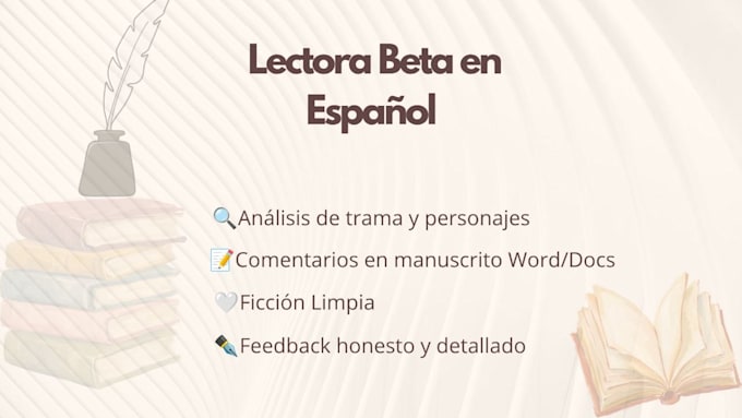 be your beta reader for fiction and clean reads