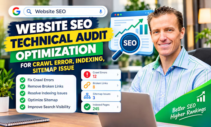 website seo technical audit optimization for crawl error indexing sitemap issue
