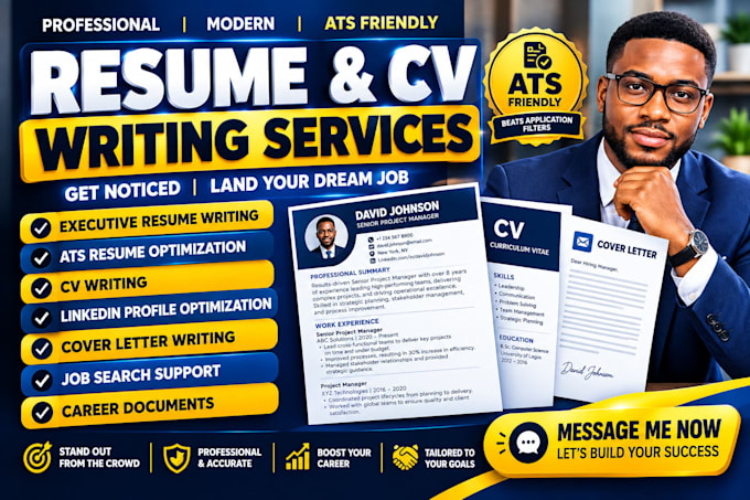 executive resume writing, cv, cover letter and optimize your linkedln profile