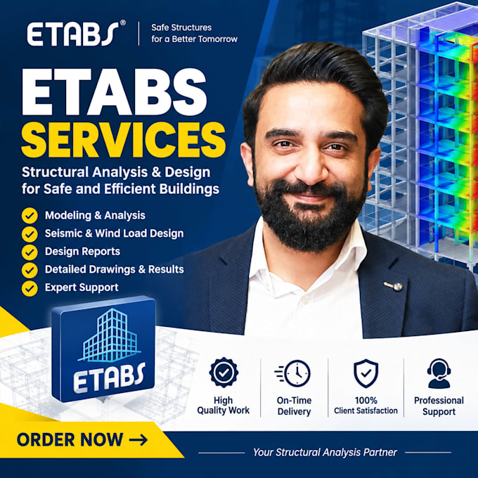 do structural analysis in etabs