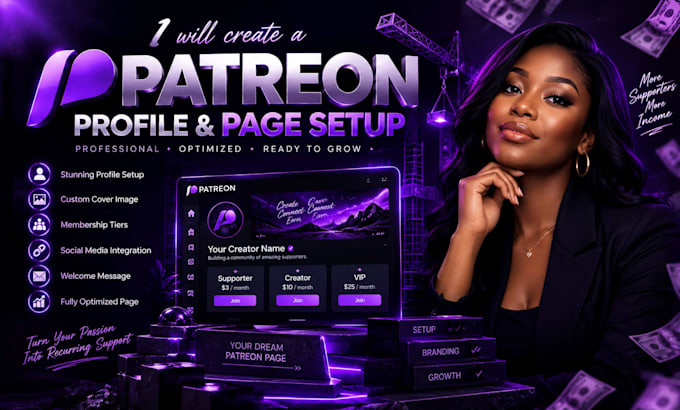 create a professional patreon profile and patreon page setup