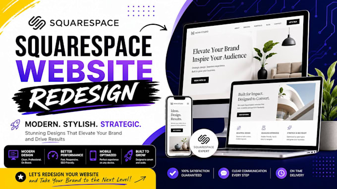 do squarespace website design, squaresapce redesign, squarespace website