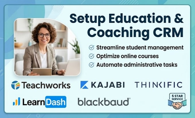 setup education coaching CRM teachworks kajabi thinkific learndash blackbaud