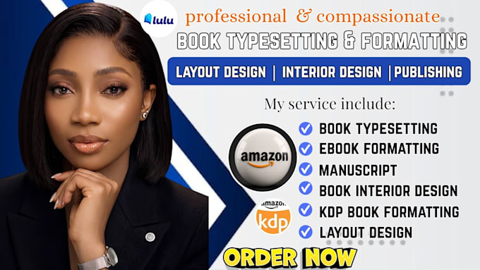 do book formatting typesetting and KDP book layout design