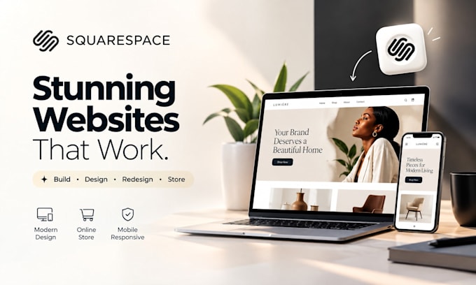 build squarespace website, design or redesign, squarespace store