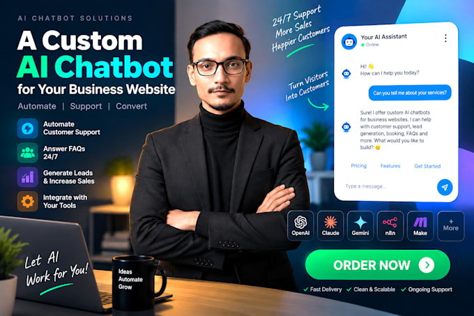 a custom ai chatbot for your business website
