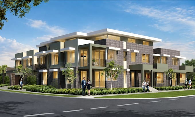 create 3d house modeling, exterior rendering and architectural visualization