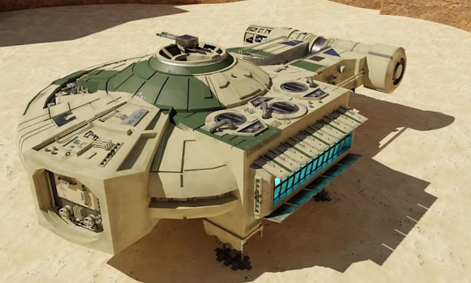 create 3d spaceship game assets spacecraft interiors and hard surface models