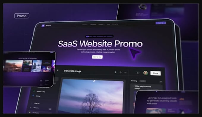 saas landing page promo video, b2b, saas, start up, website, services video