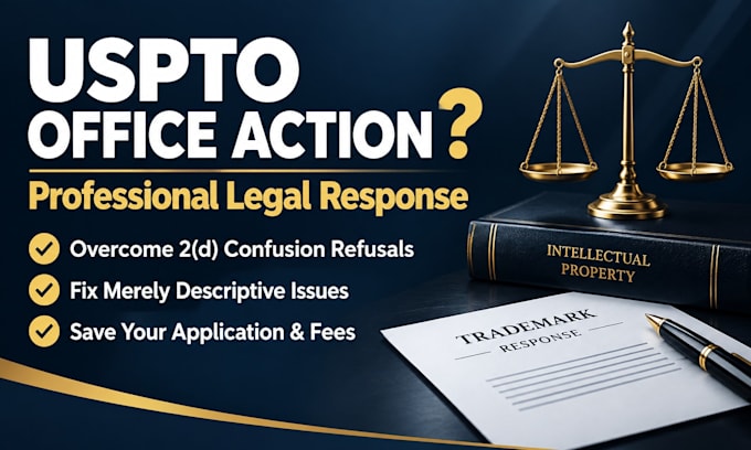 draft a professional response to uspto trademark office action refusal letter