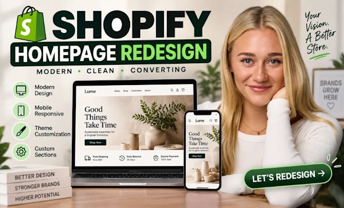 redesign your shopify homepage and customize your shopify theme