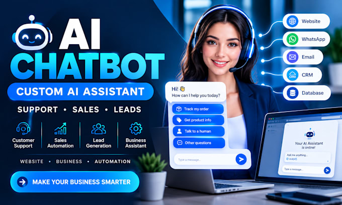 build ai chatbot, customer support bot and custom ai assistant for your business