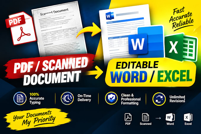 convert scanned pages into editable word and excel files