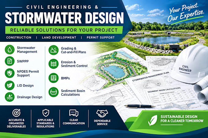 design stormwater swppp npdes erosion control and grading plans