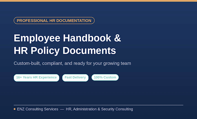 create employee handbook and HR policy documents