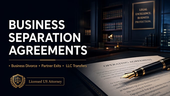 draft llc ownership separation document and dissolution agreement as US lawyer