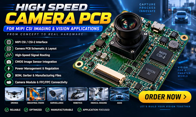 high speed camera pcb design for mipi csi imaging and vision applications