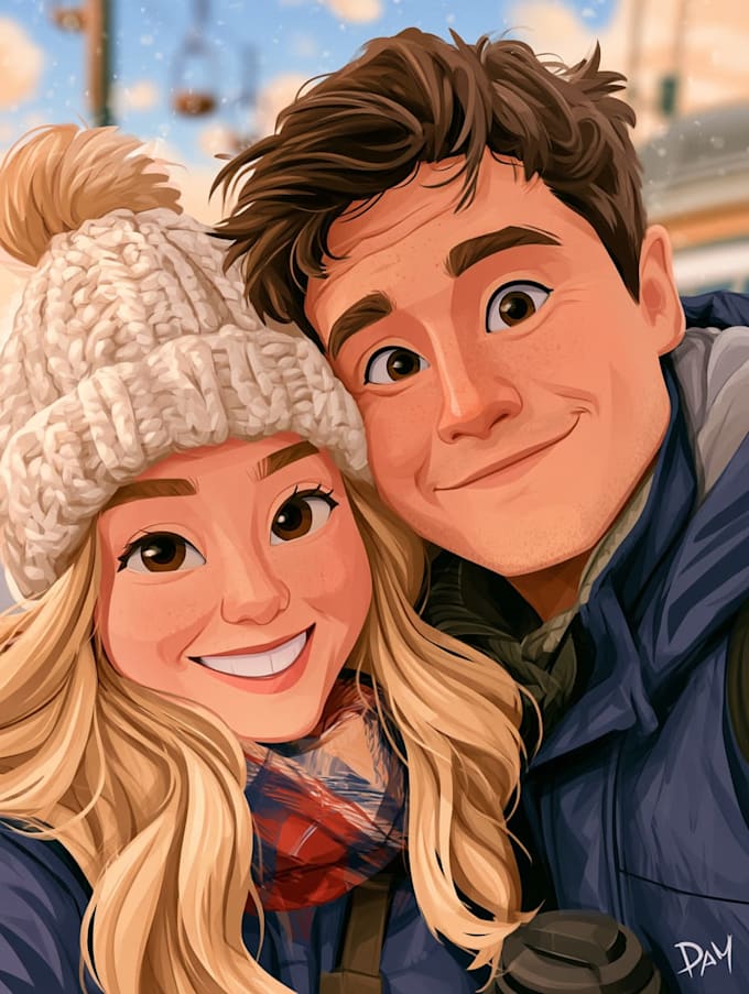 create a disney cartoon illustration