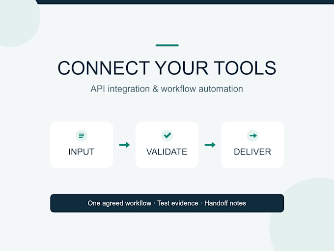 connect apis and automate a workflow with logs and source code