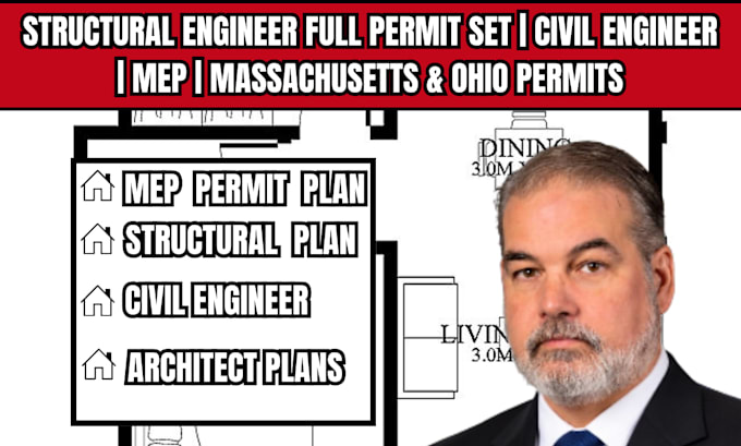structural engineer full permit set civil engineer mep massachusetts ohio permit