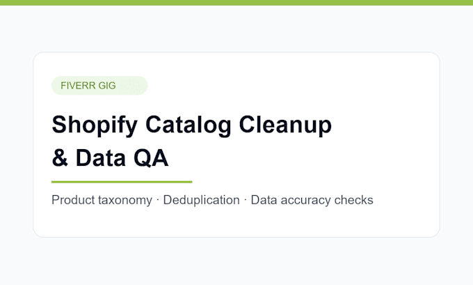 clean, organize, and optimize your shopify product catalog