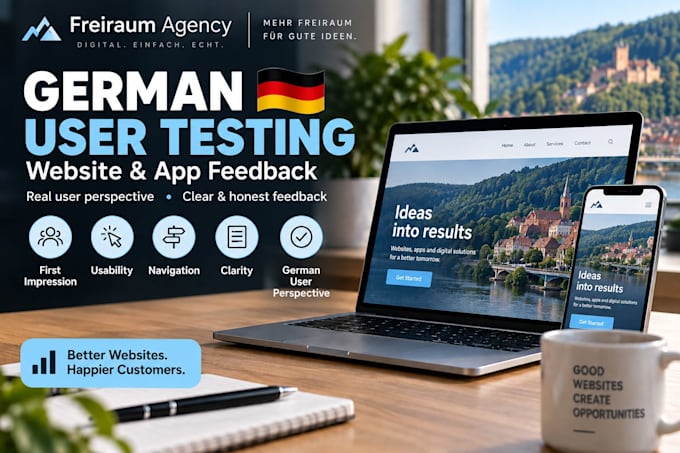 test your website or app from a german user perspective
