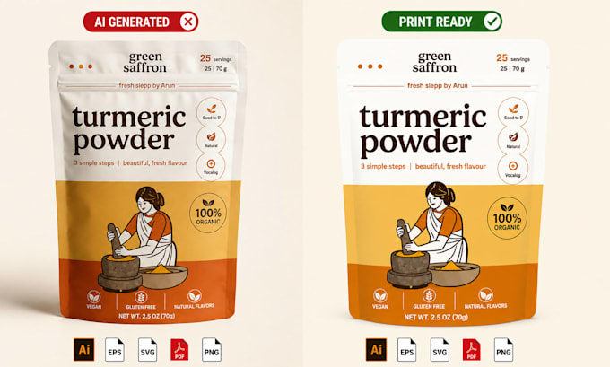 convert ai generated packaging into print ready vector dieline files