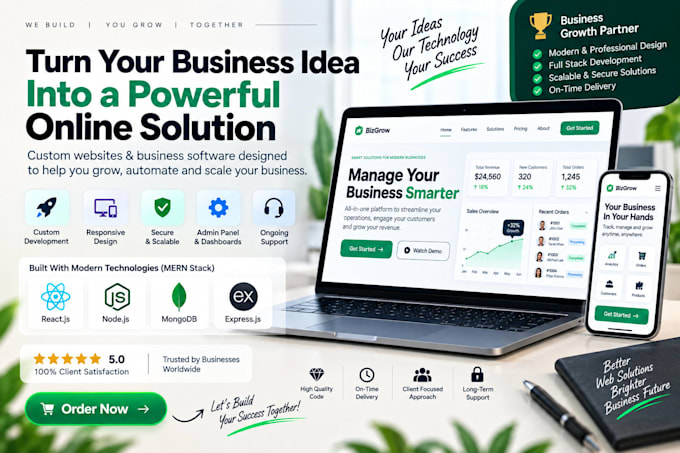 build a custom scalable business website or web application