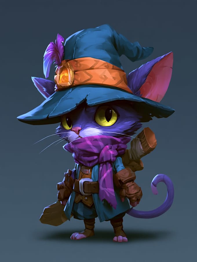 draw professional 2d game character artwork