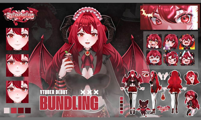 design a professional live2d vtuber model for streaming and vtube studio