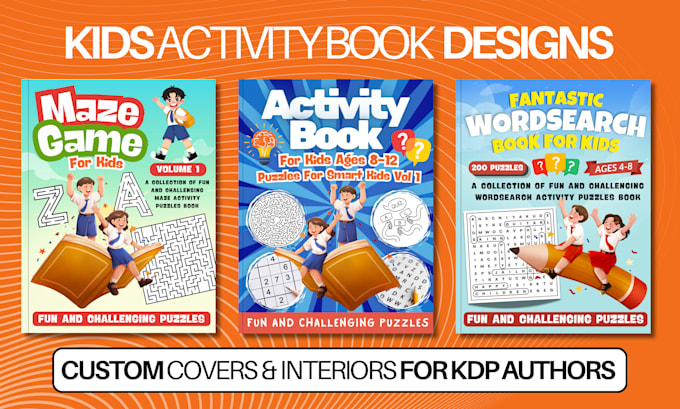 create kids activity book designs for amazon KDP