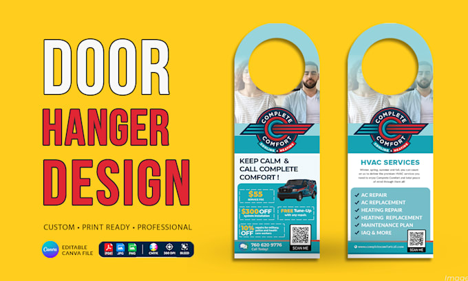 design a professional door hanger for your business