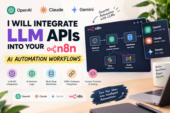 integrate llm apis into your n8n ai automation workflows
