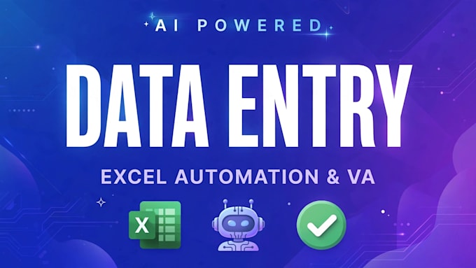 do ai powered data entry, pdf to excel and excel automation