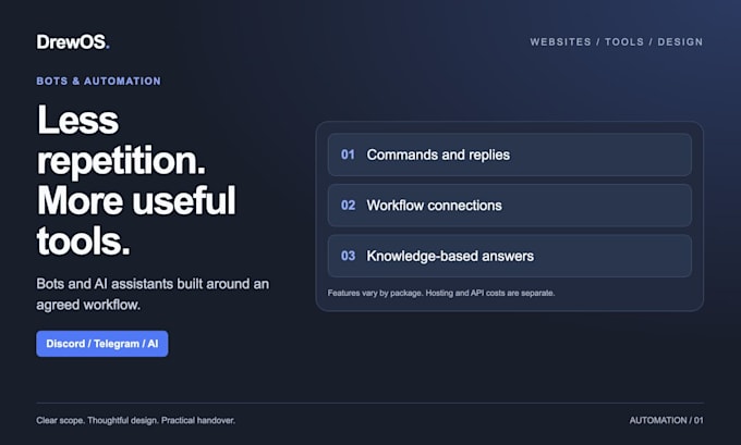 build a custom discord bot or ai automation for you