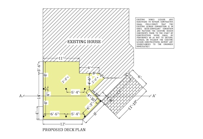 do residential wood deck permit plan ibc and nds code
