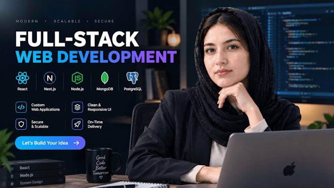 develop a custom full stack web application