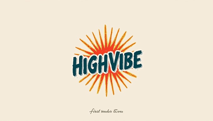 do make hand drawing high vibe logo desing with first delivery