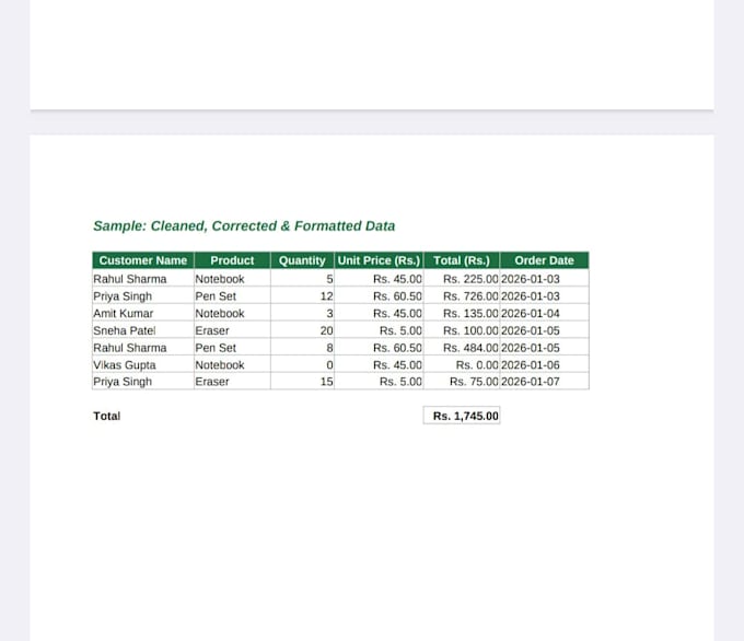 do excel data entry data cleaning and professional formatti