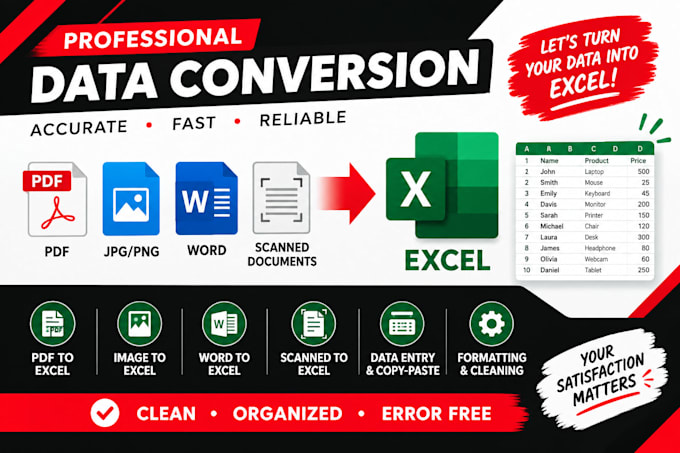 convert pdf to excel