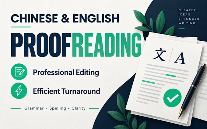 proofread and polish your chinese or english content