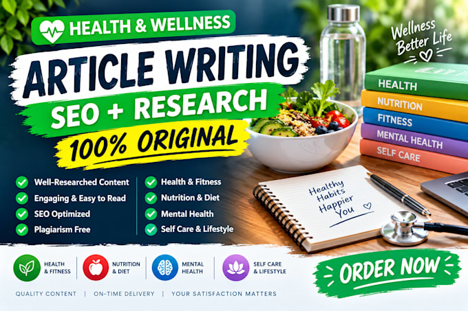 write SEO health and wellness article for your blog