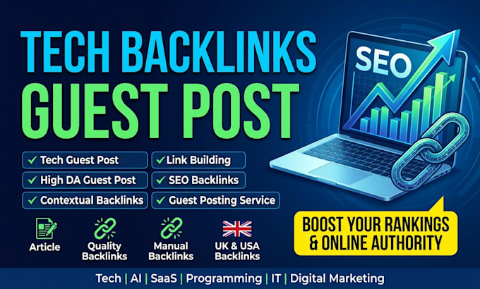 publish a technology guest post with tech backlinks